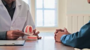 Implant Retained Dentures discussion with doctor